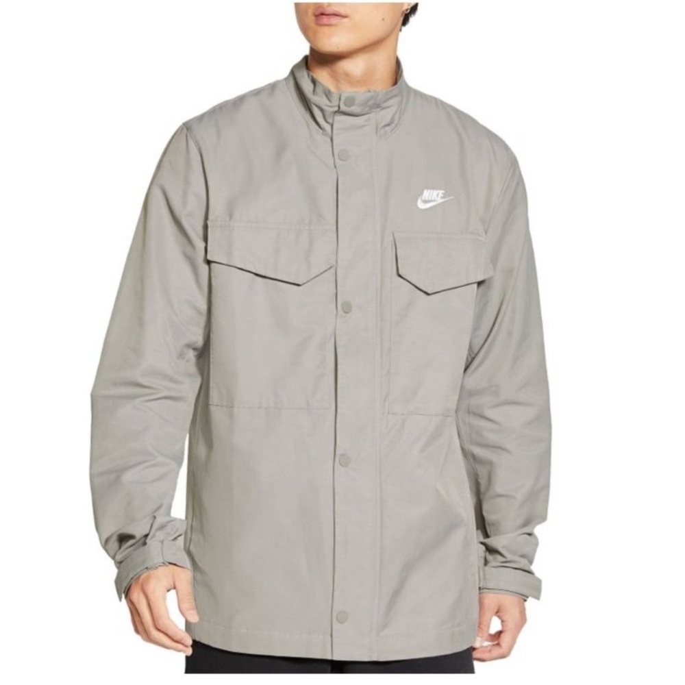 Nike Men’s Sportswear Woven Full Zip Field Utility Jacket Gray Size XL Tall Long